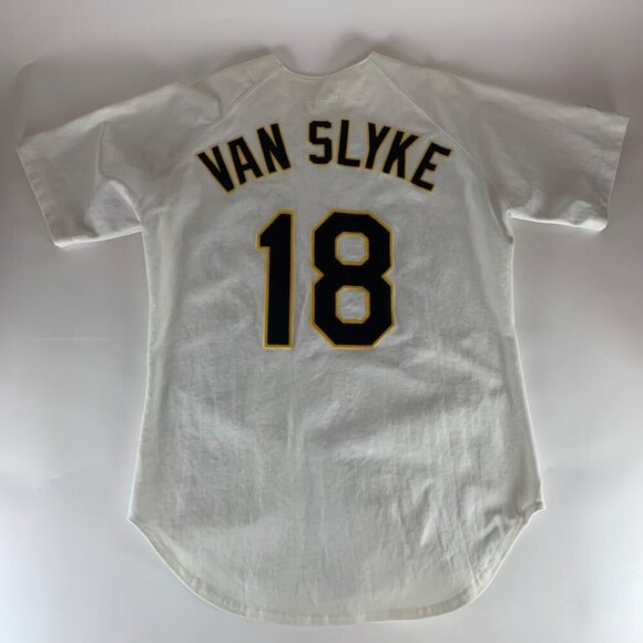 Andy Van Slyke Pittsburgh Pirates MLB Vintage Russell Athletic Jersey Mens Large - Picture 4 of 5